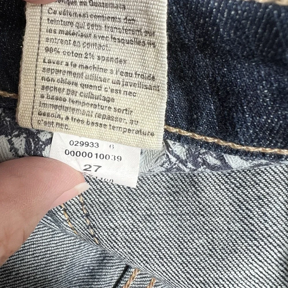 Pilcro and The Letterpress  Parallel Blue Straight Leg Jeans Women Size‎ 27 Y2K